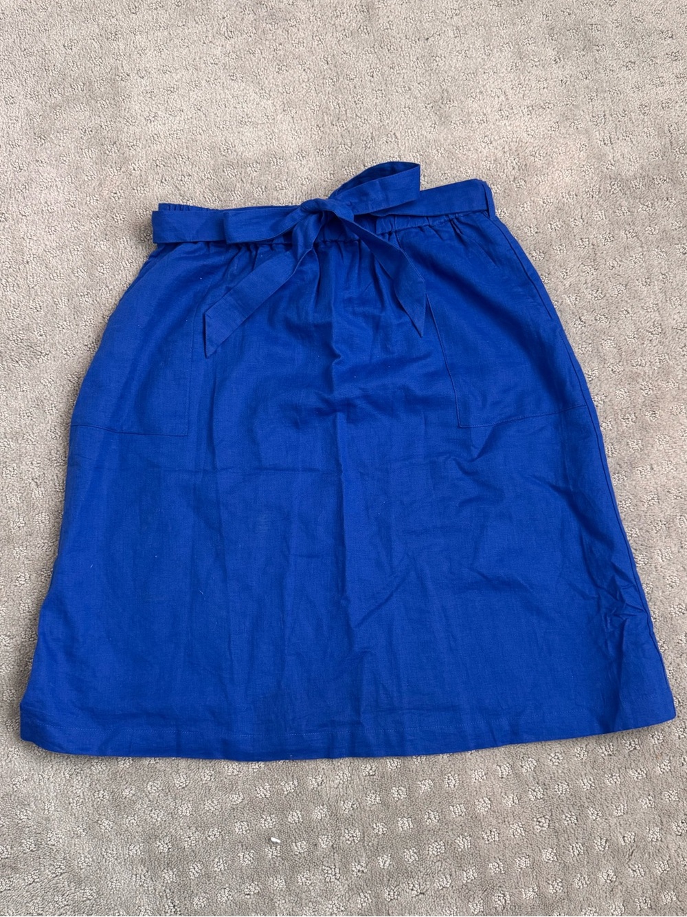 J. Crew Royal Blue Tie-Waist Skirt
